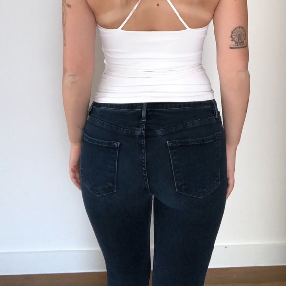 Frame Skinny Mid Rise dark blue jeans in great condition - Picture 2 of 4